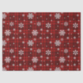 Papier Mousseline Rouge Plaid Flocon de Noël de Noël (Recto)
