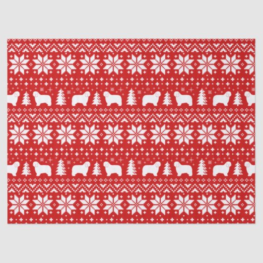 Papier Mousseline Rouge polonais de motif de Noël de chiens de (Recto)