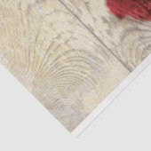 Papier Mousseline Rouge Romantique Rose Russe Découpage en bois (Détail)