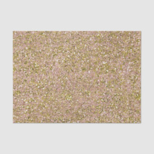 Papier Mousseline Rouge rosé et or glamour paillettes fête scintille