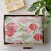 Papier Mousseline Rouge rose Rétro Noël Ornements amusants (Cadeau)