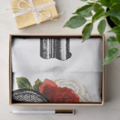 Papier Mousseline Rouge Rose Steampunk Series Design 1 (Cadeau)