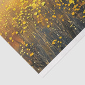 Papier Mousseline Rouge rustique Grange Fleurs Jaunes Peinture Décou (Détail)