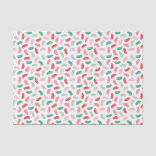 Papier Mousseline Rouge, Vert, Pêche, Jellybean rose Design