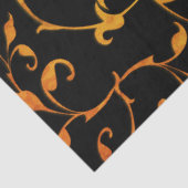 Papier Mousseline Rouille de défilement et BLack (Détail)