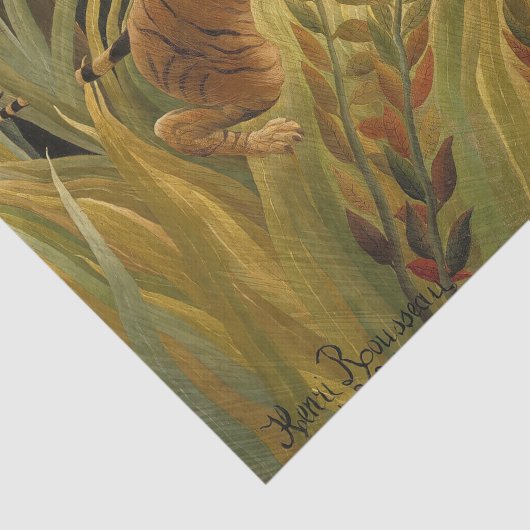 Papier Mousseline Rousseau Jungle Tropical Tiger Art (Détail)