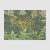 Papier Mousseline Rousseau Tropical Jungle Lion Peinture (Recto)