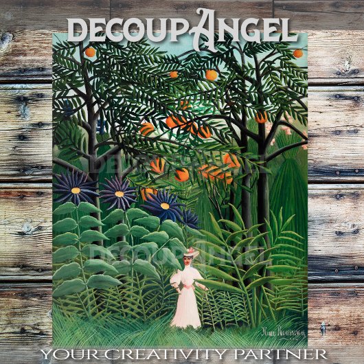 Papier Mousseline Rousseau - Une femme marche dans un découpage fore