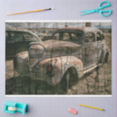 Papier Mousseline Rousty Retro Car Vintage 20x30 Découpage (Artisanat)