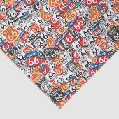 Papier Mousseline Route 66 (Détail)