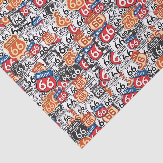 Papier Mousseline Route 66 (Détail)