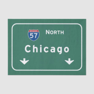 Papier Mousseline Route d'autoroute d'autoroute nationale de Chicago
