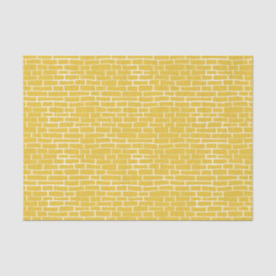 Papier Mousseline Route de briques - Jaune et transparent