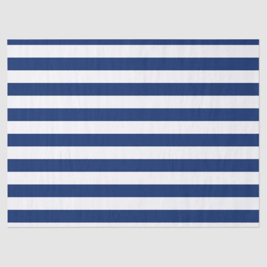 Papier Mousseline Royal Blue and White Stripes (Recto)