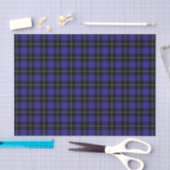 Papier Mousseline Royal Blue Black Plaid (Artisanat)