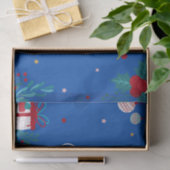 Papier Mousseline Royal Blue Joyeux Noël (Cadeau)