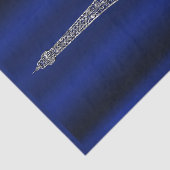 Papier Mousseline Royal Blue Silver Tour Eiffel Paris Glam Mariage (Détail)