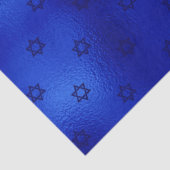 Papier Mousseline Royal Blue Star of David Hanoukka Tissue Paper (Détail)