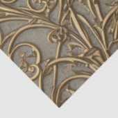 Papier Mousseline Royal Bronze Floral Ornate Damask (Détail)