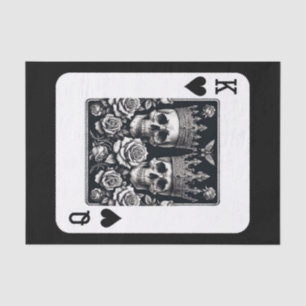 Papier Mousseline Royal King & Queen of Hearts Skuls & Roses