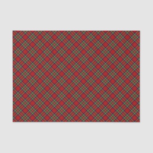 Papier Mousseline Royal Stewart Clan Tartan Plaid Motif (Recto)