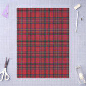 Papier Mousseline Royal Stewart tartan rouge noir plaid (Artisanat)