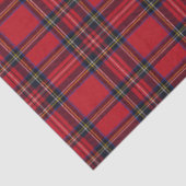 Papier Mousseline Royal Stewart tartan rouge noir plaid (Détail)