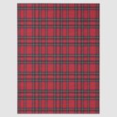 Papier Mousseline Royal Stewart tartan rouge noir plaid (Recto)