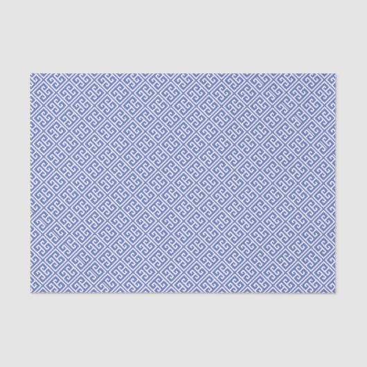 Papier Mousseline Royale Blue Greek Key (Recto)