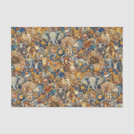 Papier Mousseline "Royaume coloré" (Recto)