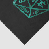 Papier Mousseline RPG Crit AF | Émeraude Imaginaire Table Gamer Dice (Détail)