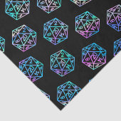 Papier Mousseline RPG Dice | Holo Old School Tabletop PnP Roleplayer (Détail)