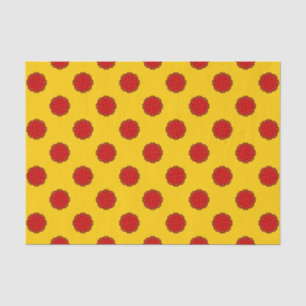 Papier Mousseline Ruban de fleurs rouges par Kenneth Yoncich