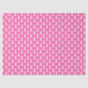Papier Mousseline Ruban Rose Motif de sensibilisation au cancer du s