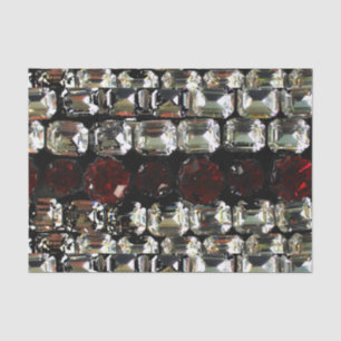 Papier Mousseline Rubis, Rhinestone, diamants, bijoux, perles