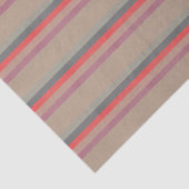 Papier Mousseline Rubriques rustiques Turquoise, Corail, Brown (Détail)