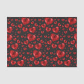 Papier Mousseline Ruby Red Heart Gems (Recto)