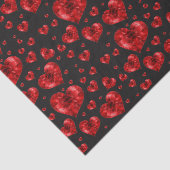 Papier Mousseline Ruby Red Heart Gems (Détail)