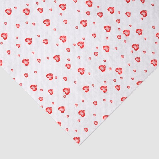 Papier Mousseline Ruby rouge valentines coeur motif (Détail)