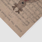 Papier Mousseline Rudolph Red Nez Reindeer Teddy Bear (Détail)