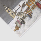 Papier Mousseline Rue de Røros en hiver par Harald Sohlberg (Détail)