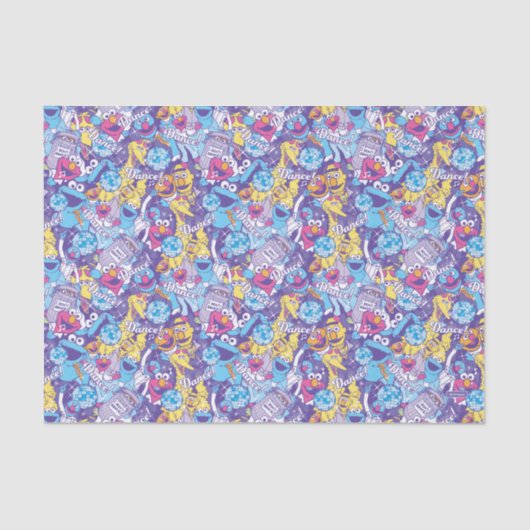 Papier Mousseline Rue Sésame| Motif de danse Super (Recto)