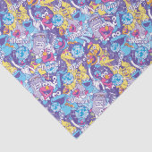 Papier Mousseline Rue Sésame| Motif de danse Super (Détail)