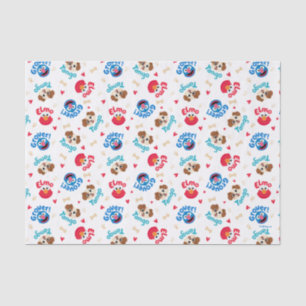 Papier Mousseline Rue Sésame Tango, Elmo et Motif Grover