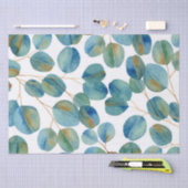 Papier Mousseline Russe Aquarelle Eucalyptus Feuilles (Artisanat)