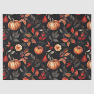Papier Mousseline Russe Halloween Automne Feuilles Citrouille