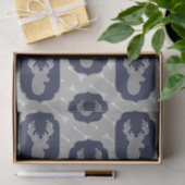 Papier Mousseline Russe moderne gris cerf et flèches blanches (Cadeau)