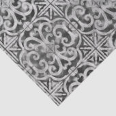 Papier Mousseline Russe Noir n Blanc Ferme Carrelage Découpage (Détail)