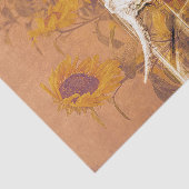 Papier Mousseline Russe Ouest Vintage Automne Tournesol Taureau (Détail)