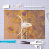 Papier Mousseline Russe Ouest Vintage Automne Tournesol Taureau (Artisanat)